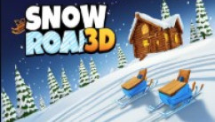 Snow Road 3D background
